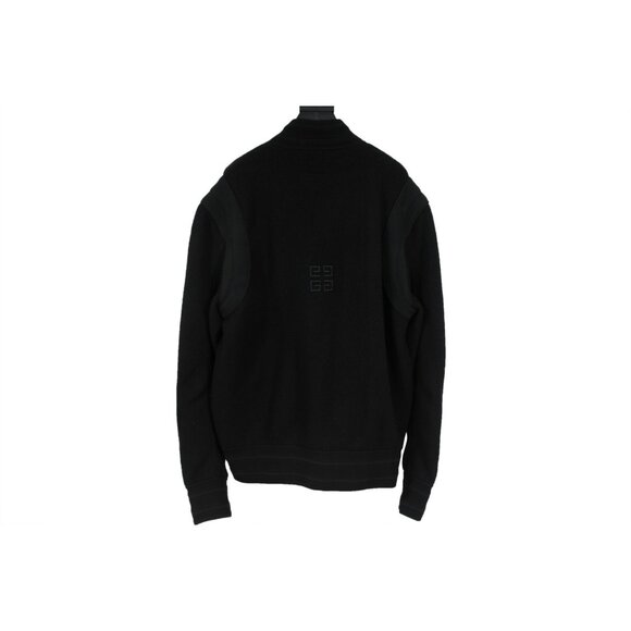Givenchy Mens Logo Embroidered Varsity Jacket Size Medium Wool Black Bomber - Picture 2 of 12